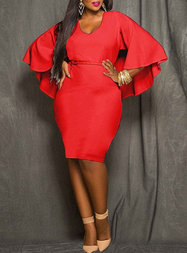 Plus Size Knee Length Dress