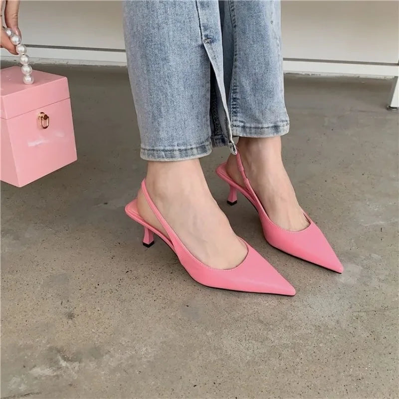 Pointed Toe Sandals Arrivals Black White Silver Dress Shoes