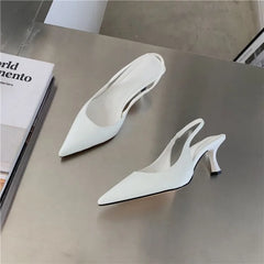 Pointed Toe Sandals Arrivals Black White Silver Dress Shoes