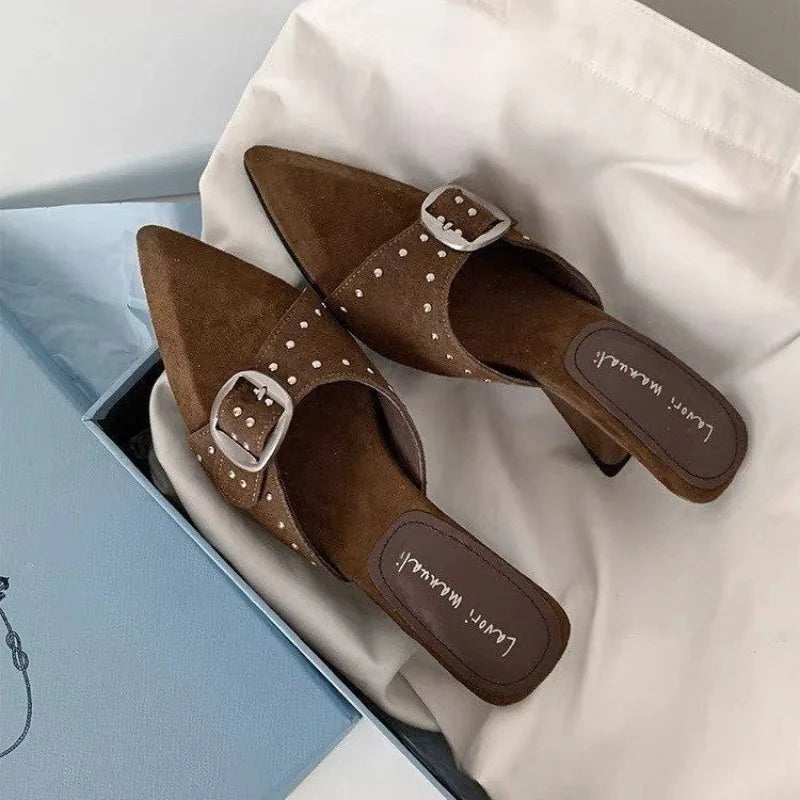 Pointed Toe Slippers Wedges Designer Shoes