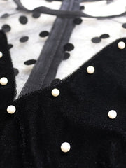 Polka Dots Beading High-Low Party Dresses