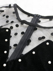 Polka Dots Beading High-Low Party Dresses