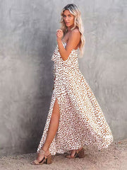 Print Long  Bohemian Strapless Maxi Dress