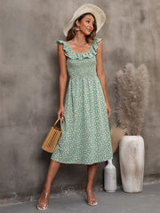 Printed Polyester Beach Dress