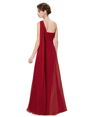 Prom A-Line Chiffon Sleeveless Pleated Maxi Party Dresses