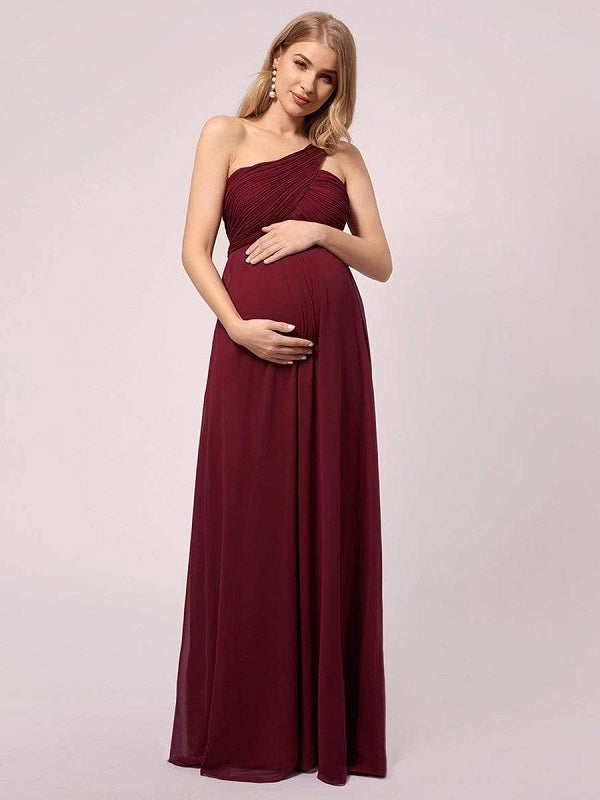 Prom A-Line Chiffon Sleeveless Pleated Maxi Party Dresses