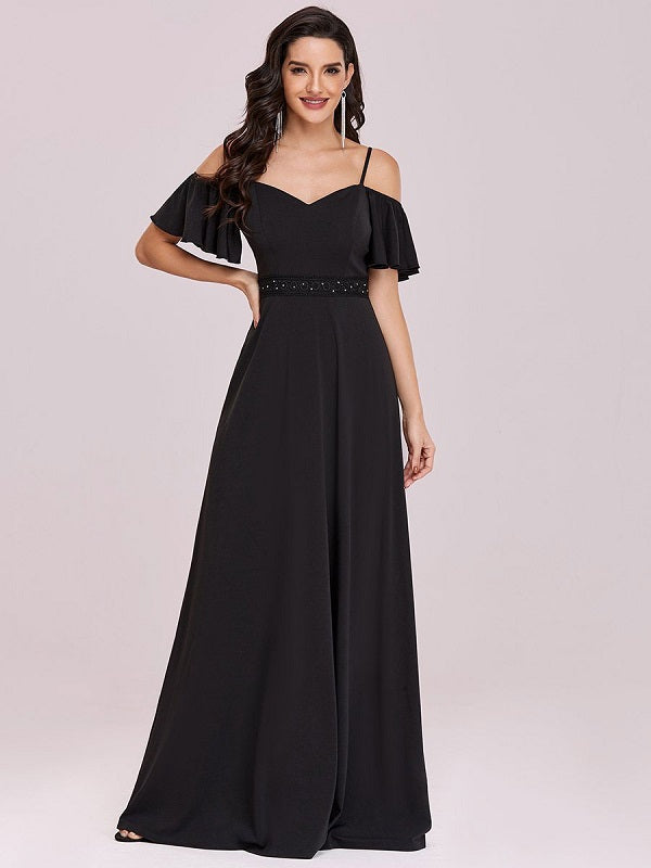 Prom A-Line Sleeveless Ruffles Zipper Maxi Pageant Dresses