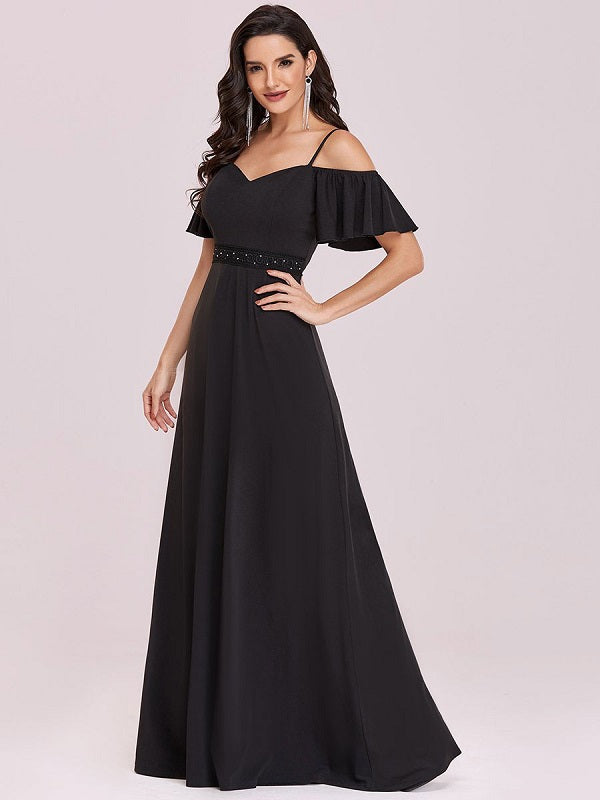 Prom A-Line Sleeveless Ruffles Zipper Maxi Pageant Dresses
