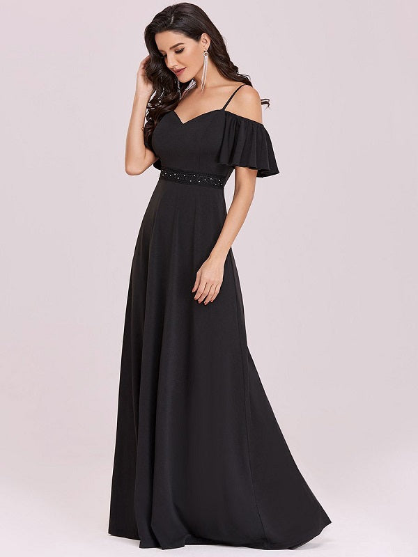 Prom A-Line Sleeveless Ruffles Zipper Maxi Pageant Dresses