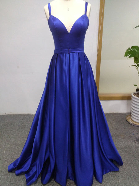 Prom A Line Sweetheart Neck Sleeveless Split Front Floor Length Party Dresses