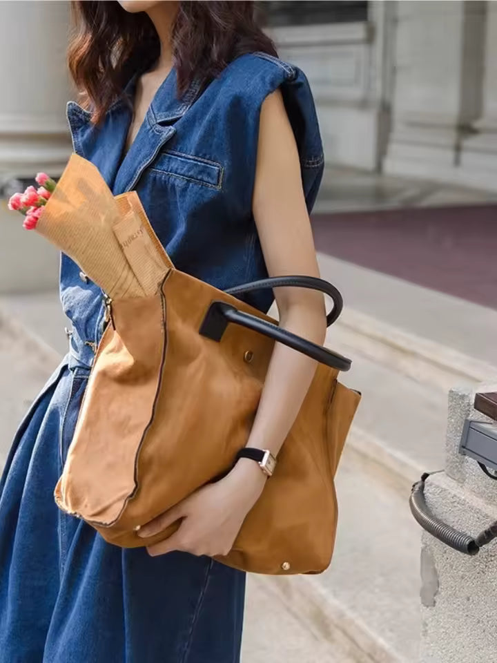 Retro High-End Sleeveless Denim Lapel Vest Top Paired With Slim Fit Skirt Two-Piece Set