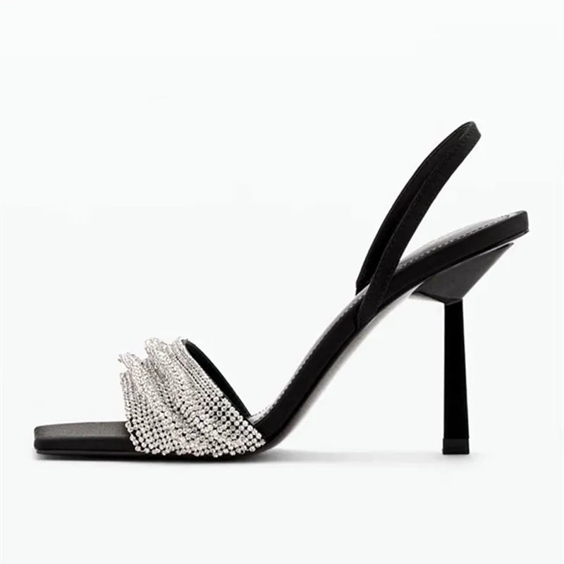 Rhinestone Decorated Slingback Heel