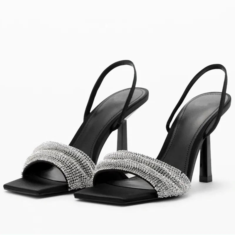 Rhinestone Decorated Slingback Heel