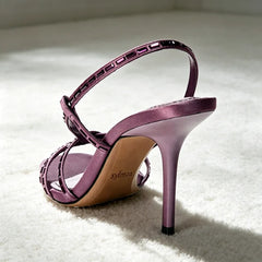 Rhinestone Detail Purple Heel