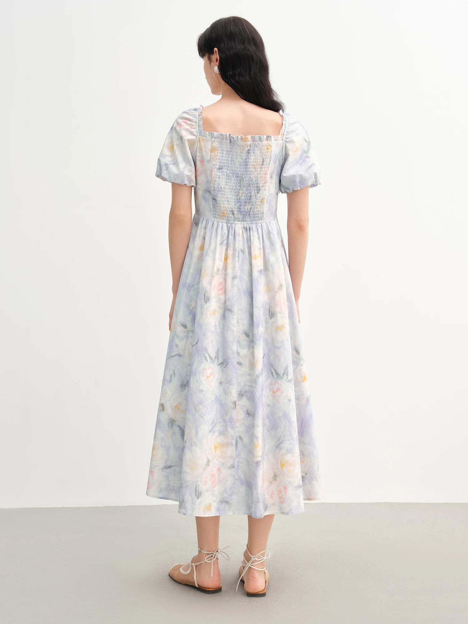 Romantic Oil Painting Skirt Temperament Sweet Waist Dress