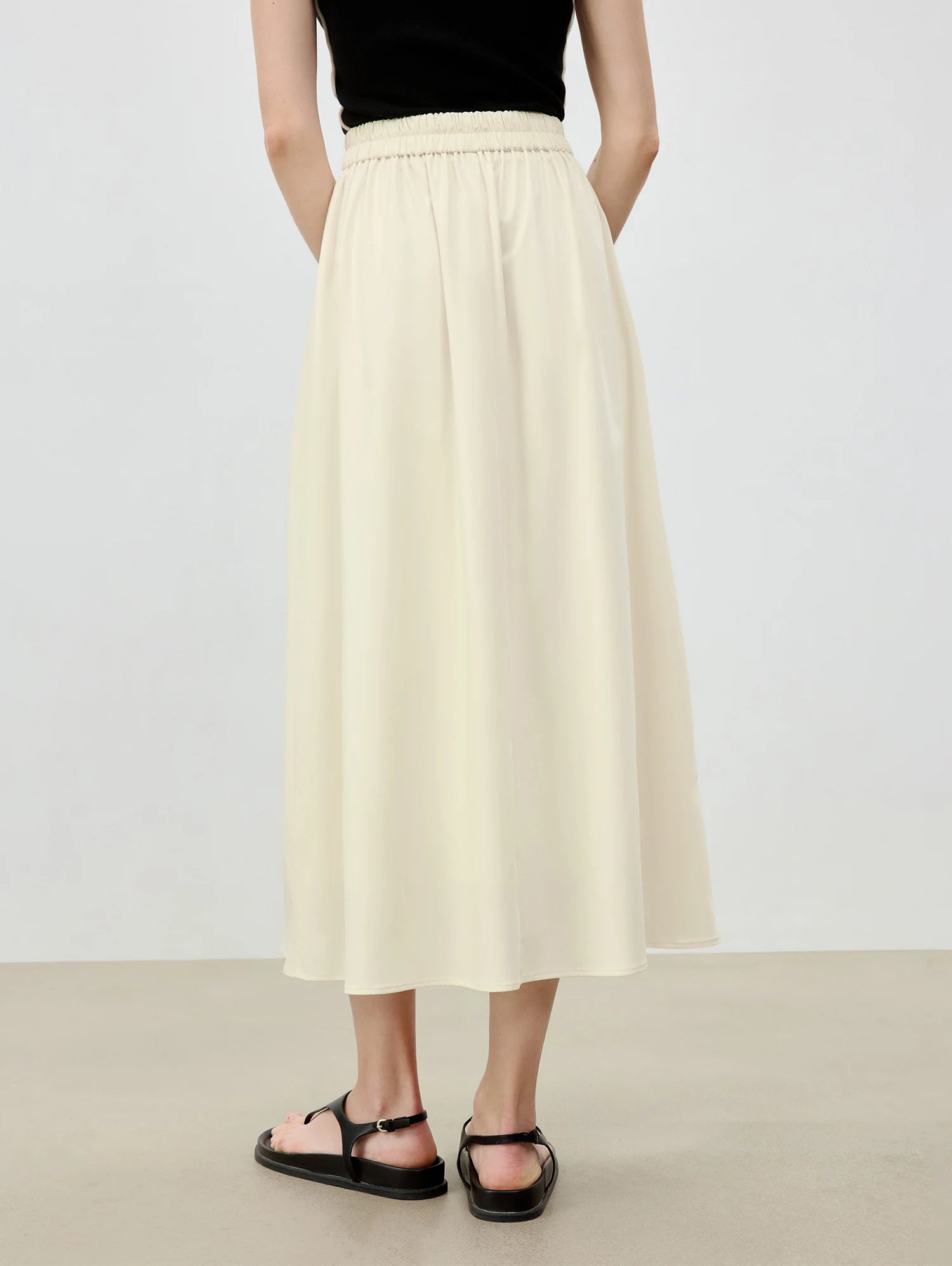 Romantic Ruffle Sleeveless Holiday Mid-Calf Top Skirt Set
