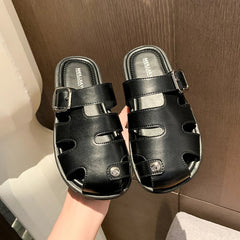 Rome Slippers Flats Platform Shoes