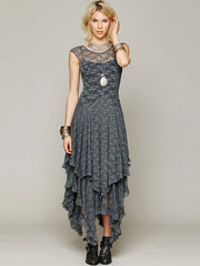Layered Lace Maxi Dress for Women