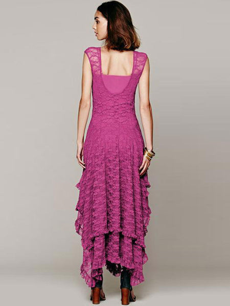 Layered Lace Maxi Dress for Women