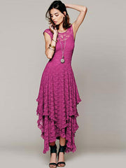 Layered Lace Maxi Dress for Women