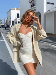 Ruched Sleeveless Night Club Party Mini Dress