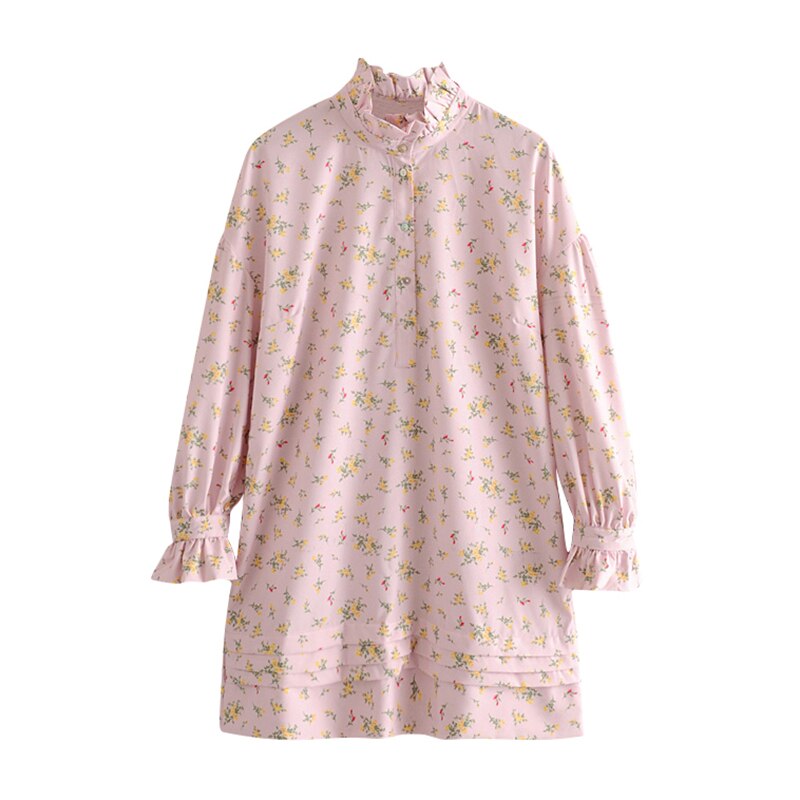 Ruffled Long Sleeve Vintage Party Dress