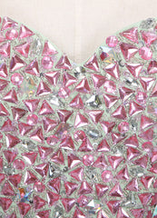 Sage Sweetheart Neck Sequin Mermaid Chiffon Prom Dress