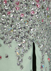 Sage Sweetheart Neck Sequin Mermaid Chiffon Prom Dress