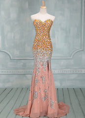 Sage Sweetheart Neck Sequin Mermaid Chiffon Prom Dress