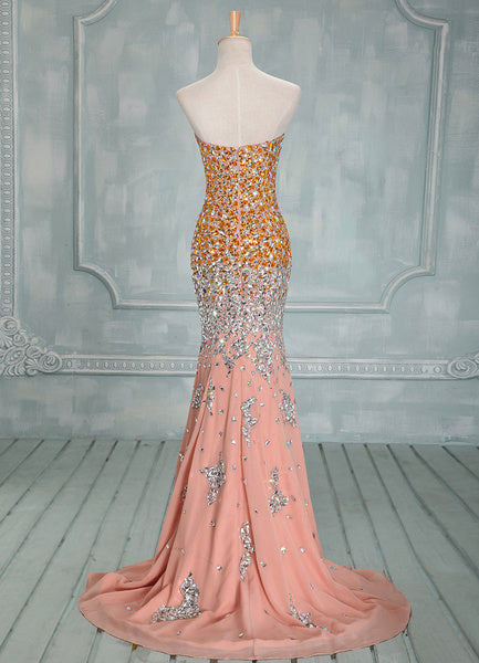 Sage Sweetheart Neck Sequin Mermaid Chiffon Prom Dress