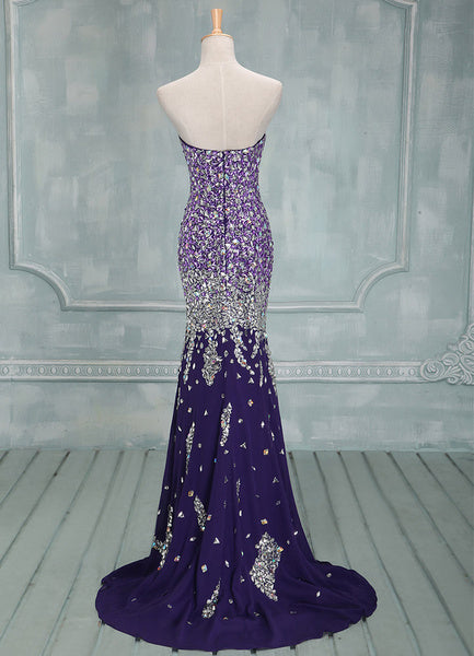 Sage Sweetheart Neck Sequin Mermaid Chiffon Prom Dress