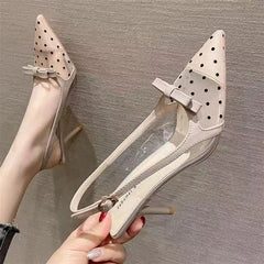 Sandals Flat Baotou  Mesh Breathable Bow-knot Sandalias Low Heel