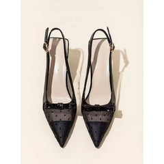 Sandals Flat Baotou  Mesh Breathable Bow-knot Sandalias Low Heel
