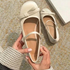 Satin Bowknot Sweet Mary Jane Shoes