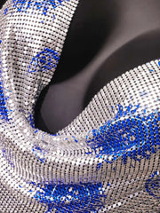 Sequin Printing Spaghetti Strap Nightclub Beach Birthday Party Mini 2 Pcs Sets