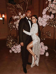 Sequin long sleeve Club Evening Party dress