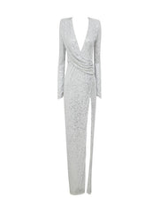 Sequin long sleeve Club Evening Party dress