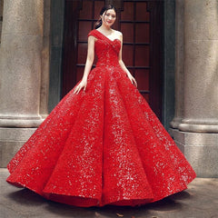 Sequined High-end Vintage Wedding Dress