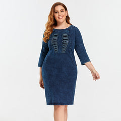 Sequined Glitter Stitching Sleeved Dress