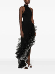Sequines O Neck Sleeveless High Waist Temperament Dress