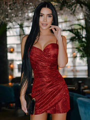 Sequins Sleeveless Elegant Party Outfits Dresses