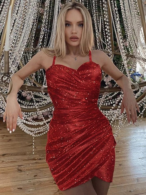 Sequins Sleeveless Elegant Party Outfits Dresses