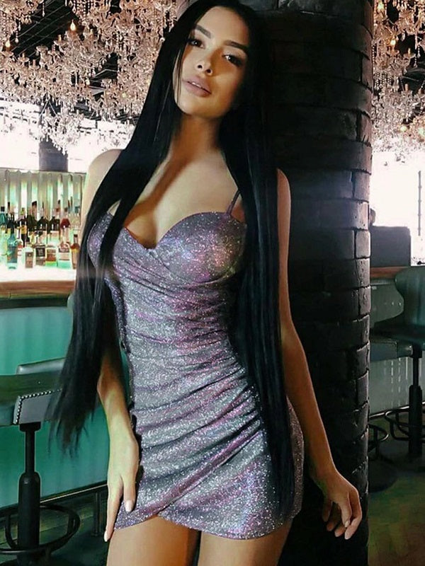 Sequins Sleeveless Elegant Party Outfits Dresses