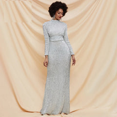 Backless Sequin Elegant Party Maxi Dress