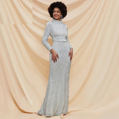 Backless Sequin Elegant Party Maxi Dress