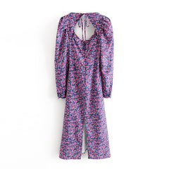 Floral Print Long Sleeve Bodycon Dress