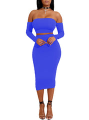 Halter Top Lace Up Back Midi Dress