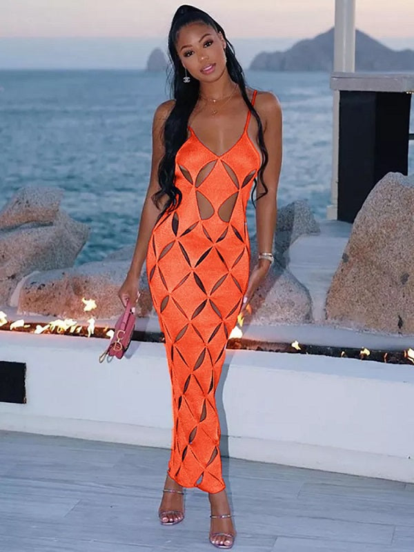 Hollow Out High Waist Dress