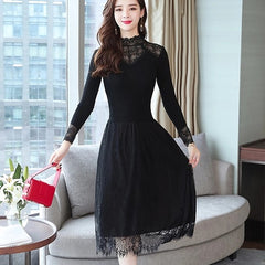 Lace Knitting Cotton Bodycon Party Dress
