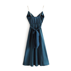 Long Party Waist Spaghetti Strap Dress